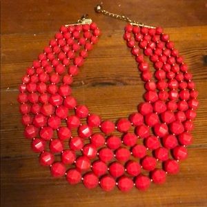Kate spade pink beaded statement necklace